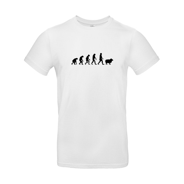 PanurgeEvolution - T-shirt évolution Homme - modèle B&C - E190 -thème humour -