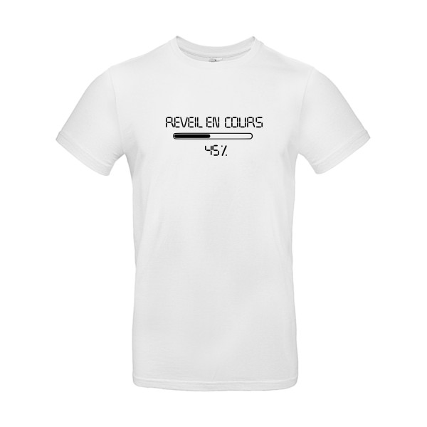 réveil en cours -T-shirt drôle Homme -B&C - E190 -thème  vêtement à message - 