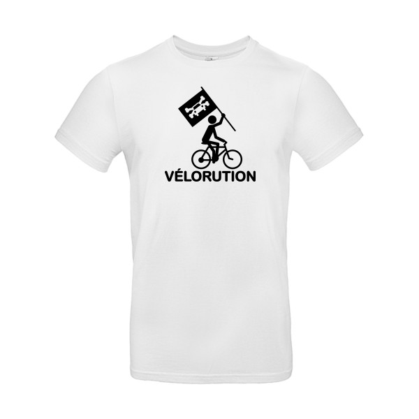 Vélorution- T-shirt Homme - thème velo et humour -B&C - E190 -
