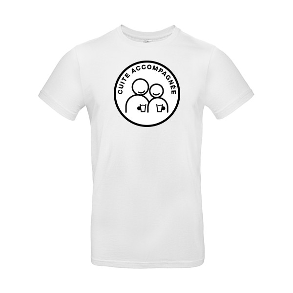 Cuite accompagnée ! - T-shirt comique -Homme -B&C - E190 - Thème humour noir et alcool au volant -