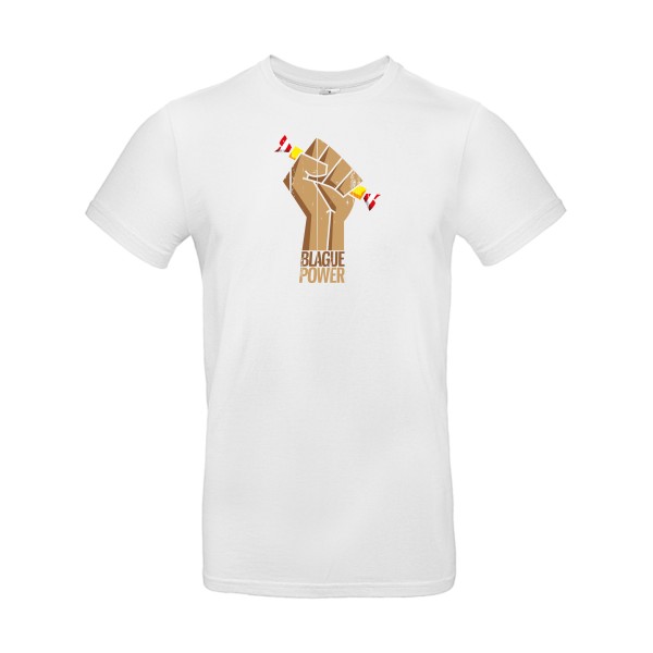 Blague Power - T-shirt parodie Homme - modèle B&C - E190 -thème blague carambar -