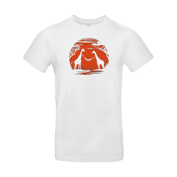 girafe - T-shirt Homme animaux  - B&C - E190 - thème geek et zen