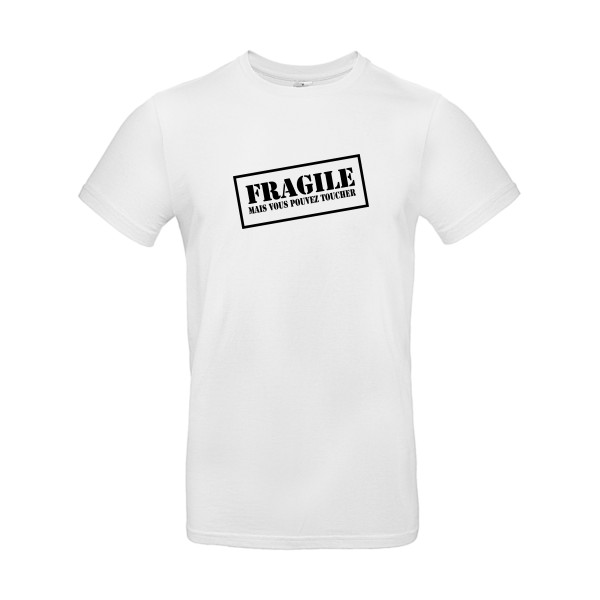 FRAGILE - T-shirt original Homme - modèle B&C - E190 -thème monde -