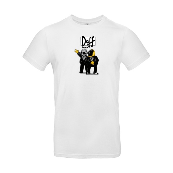 Duff Punk - T-shirt rétro Homme - modèle B&C - E190 -thème dj et  vintage -