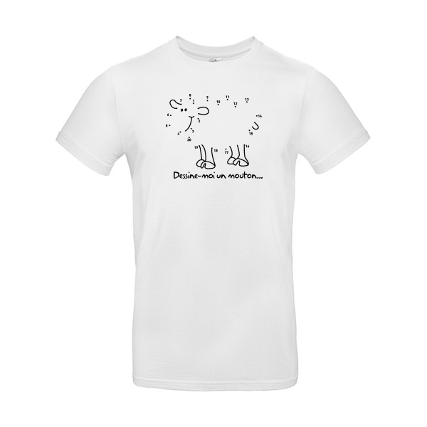 Dessine moi un mouton - T-shirt amusant pour Homme -modèle B&C - E190 - thème humour et culture -