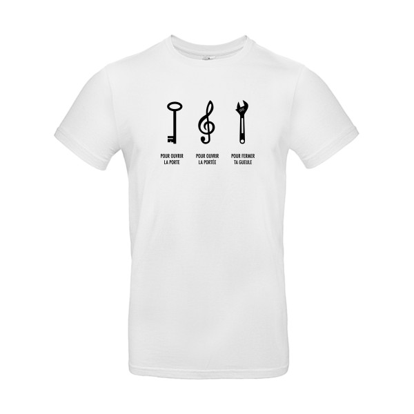 La clé pour.. - modèle B&C - E190 - T-shirt original  Homme - thème humour potache -