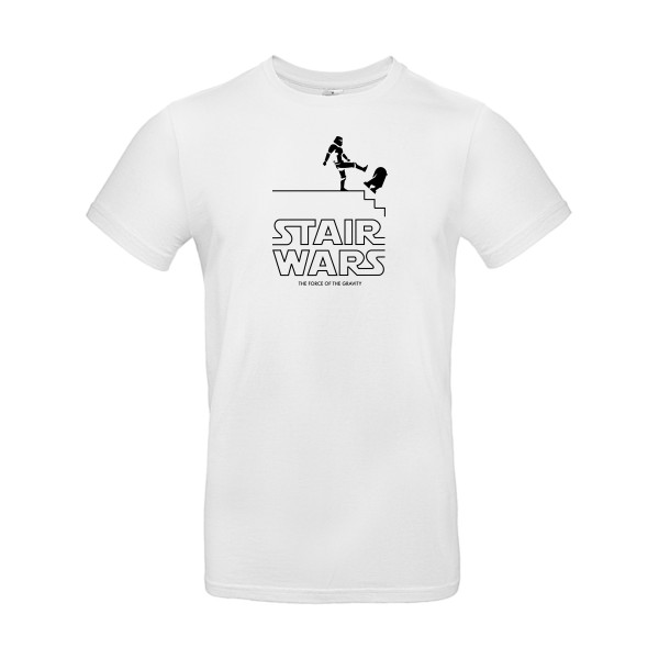 STAIR WARS -T-shirt humour Homme -B&C - E190 -thème parodie star wars -