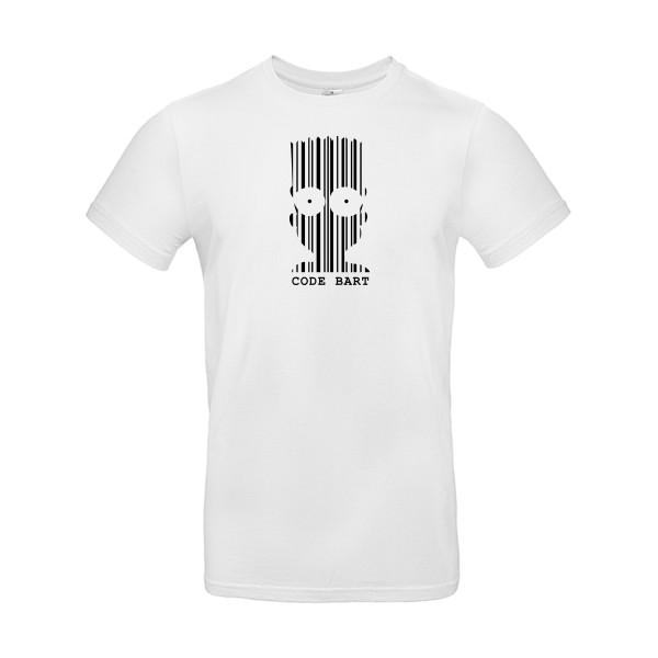 Code Bart - T-shirt dessin animé pour Homme -modèle B&C - E190 - thème parodie et série -