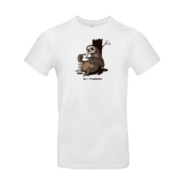 Procaféination -T-shirt animaux  -B&C - E190 -thème  humour et bestiole - 