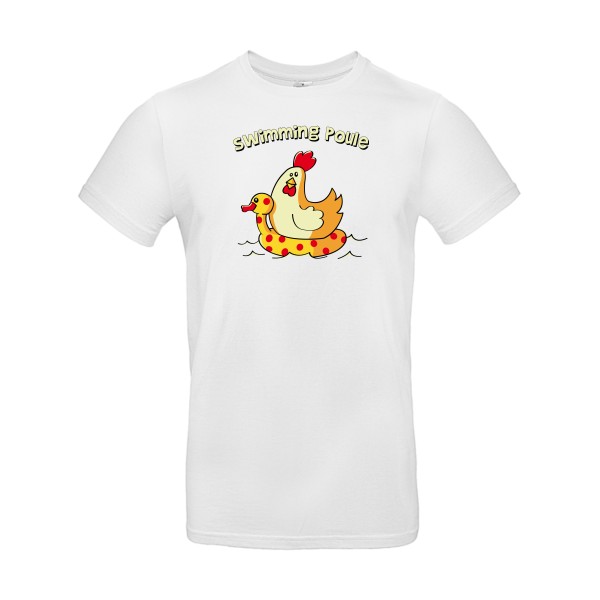 swimming poule - T-shirt rigolo Homme - modèle B&C - E190 -thème burlesque -