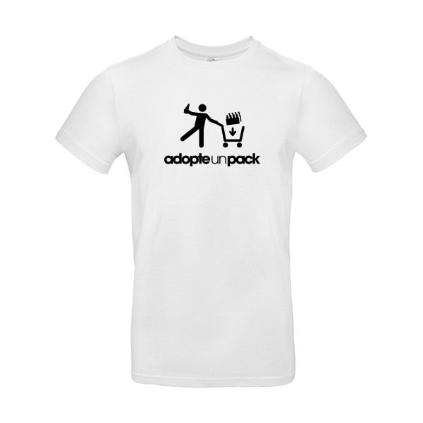 adopte un pack - T-shirt rigolo Homme - modèle B&C - E190 -thème humour alcool -