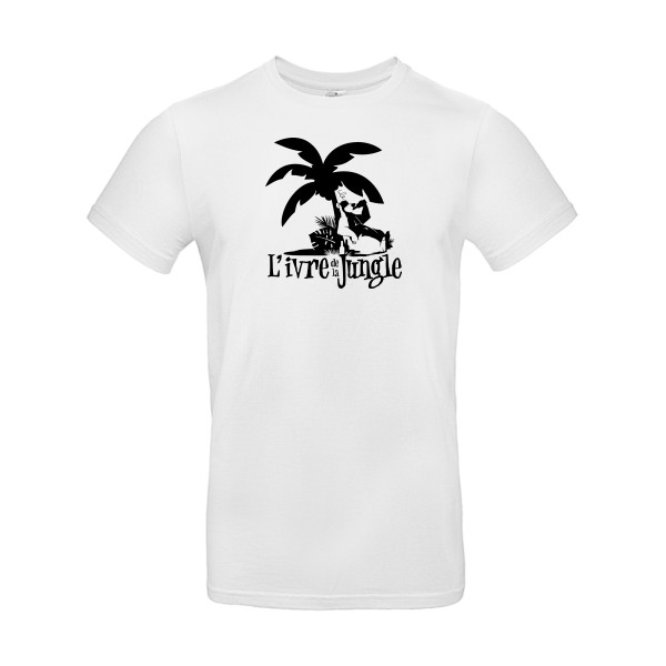 L'ivre de la jungle - T-shirt burlesque pour Homme -modèle B&C - E190 - thème humour alcool -