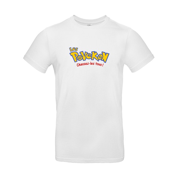 Povekon - T-shirt drôle Homme - modèle B&C - E190 -thème parodie pokemon -