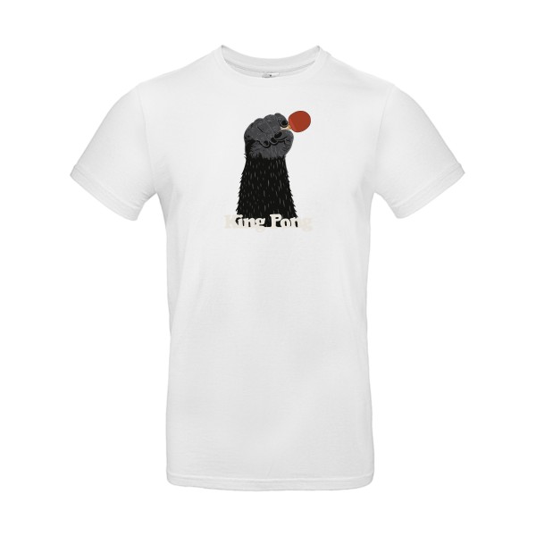 King Pong - T-shirt burlesque pour Homme -modèle B&C - E190 - thème humour potache -