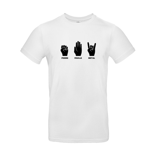 Pierre Feuille Metal - modèle B&C - E190 - T shirt Homme humour - thème tee shirt et sweat parodie -