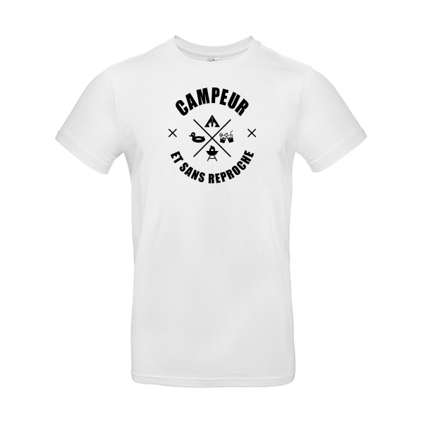 CAMPEUR... - T-shirt camping Homme - modèle B&C - E190 -thème humour et scout -