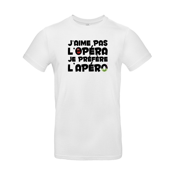 opérapéro - T-shirt apéro Homme - modèle B&C - E190 -thème humour alcool -