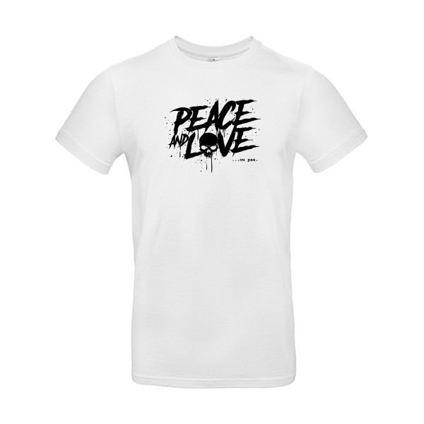 Peace or no peace - T shirt tête de mort Homme - modèle B&C - E190 -