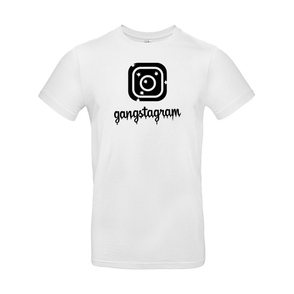 GANGSTAGRAM - T-shirt geek pour Homme -modèle B&C - E190 - thème parodie et geek -