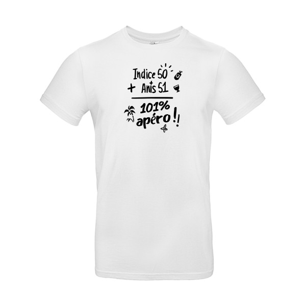 T-shirt - B&C - E190 - 101 pourcent apéro !!