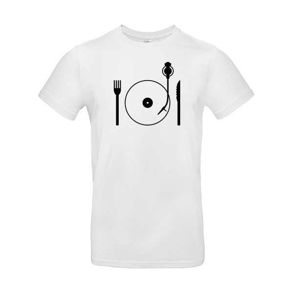 Eat some vinyl - T-shirt vinyl Homme - modèle B&C - E190 -thème rétro et vintage -