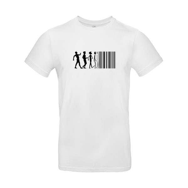 code barre - T-shirt Geek pour Homme - modèle B&C - E190 - thème geek et gamer -
