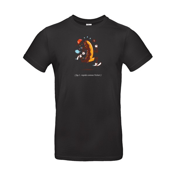 Rapide 3 -T-shirt dessin - Homme -B&C - E190 -thème  humour et absurde - 