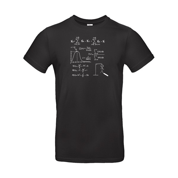 Mathhhh - T-shirt drôle Homme - modèle B&C - E190 -thème humour et math -