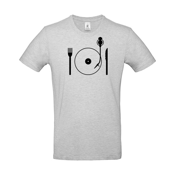 Eat some vinyl- T shirt musique -B&C - E190