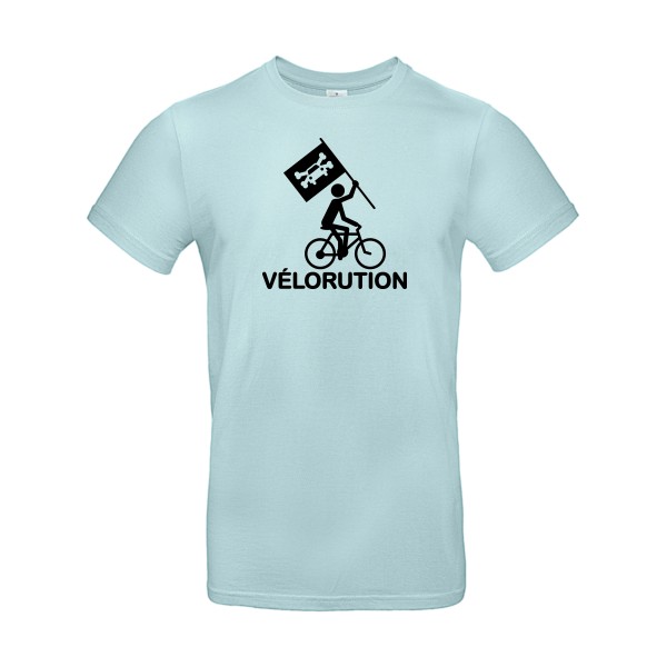 Vélorution -T shirt velo humour-B&C - E190
