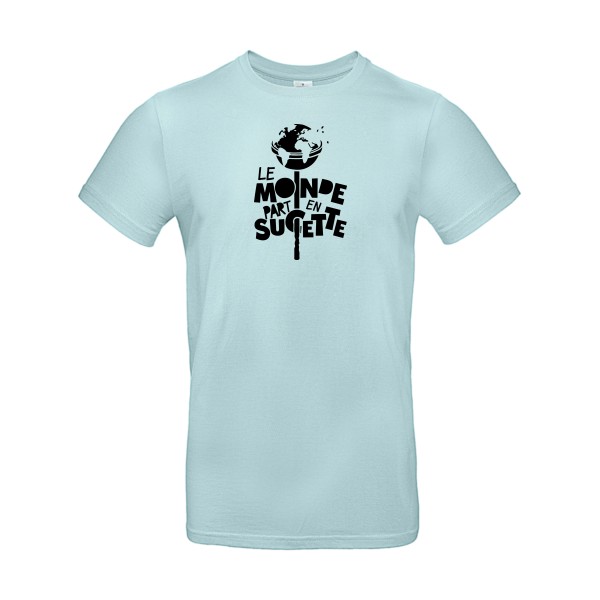 T-shirt à message - Le Monde part en Sucette - Homme - 