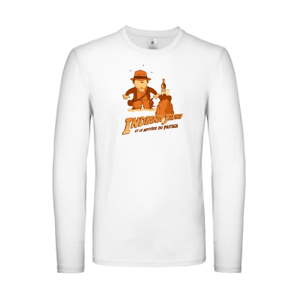 Indiana - T-shirt manches longues léger Homme alcool - B&C - E150 LSL - thème alcool et parodie-
