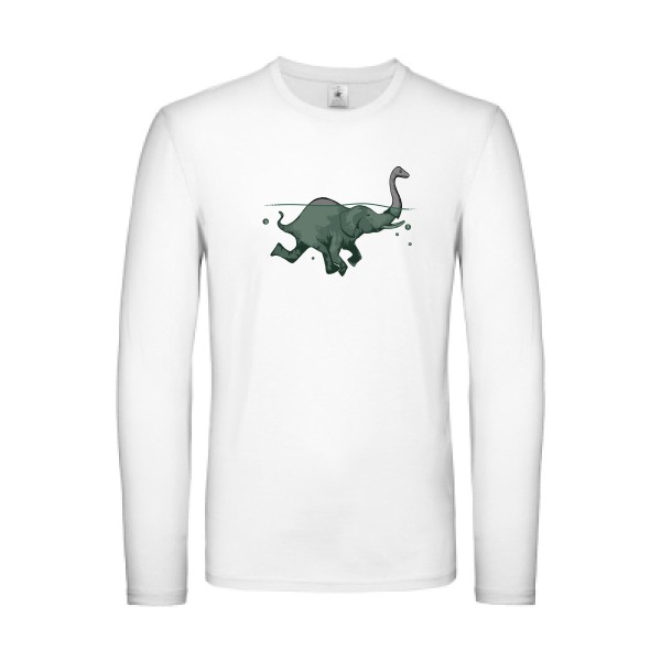 Loch Ness Attraction -T-shirt manches longues léger geek original Homme  -B&C - E150 LSL -Thème geek original -