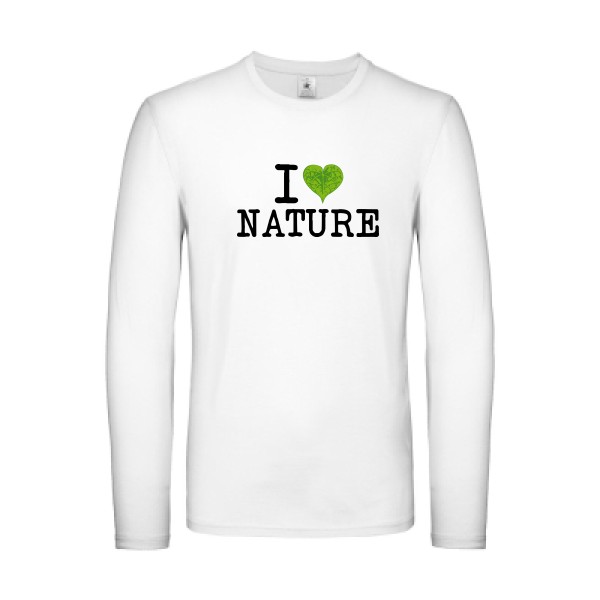 T-shirt manches longues léger Homme original sur le thème de l'écologie - Naturophile - 