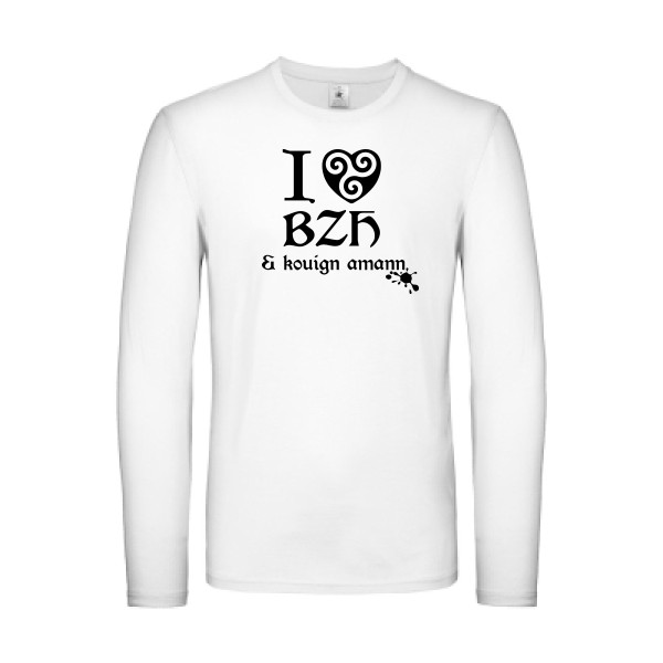 Love BZH & kouign-Tee shirt breton - B&C - E150 LSL