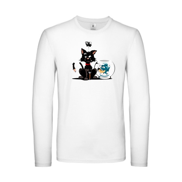 Piranha- T shirt chat et poisson - B&C - E150 LSL