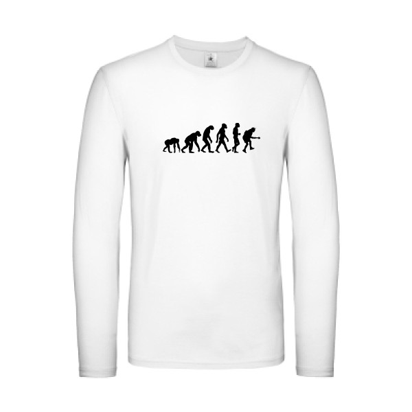 Rock Evolution - T shirt original Homme - modèle B&C - E150 LSL - thème rock et vintage -