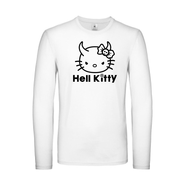 Hell Kitty - Tshirt rigolo-B&C - E150 LSL