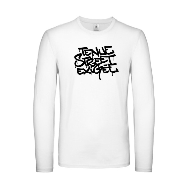 Tenue street exigée -T-shirt manches longues léger streetwear Homme  -B&C - E150 LSL -Thème streetwear -