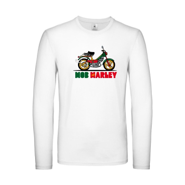 Mob Marley - T-shirt manches longues léger reggae Homme - modèle B&C - E150 LSL -thème musique et bob marley -