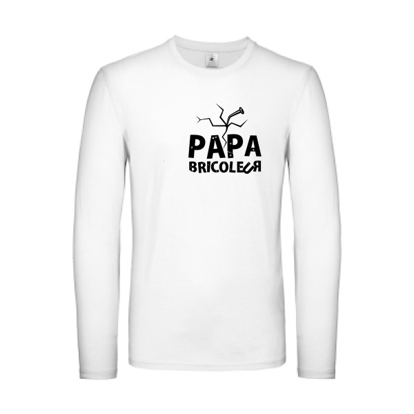 T-shirt manches longues léger humour papa Homme  - Papa bricoleur - 