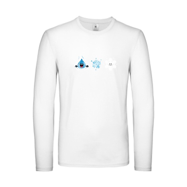 SnowFlake - T-shirt manches longues léger drôle Homme  -B&C - E150 LSL - Thème original et drôle -