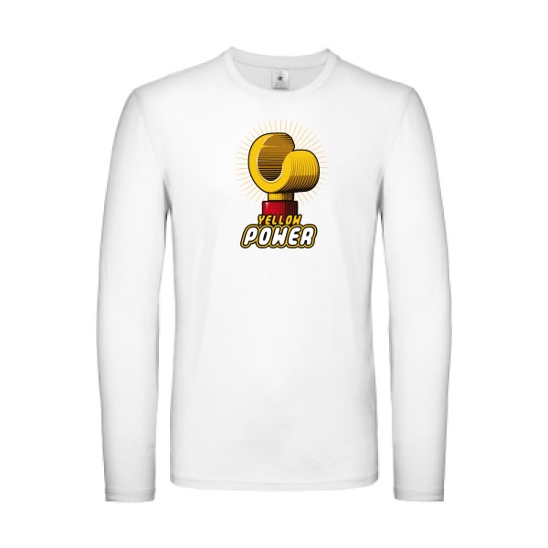 Yellow Power -T-shirt manches longues léger parodie marque - B&C - E150 LSL