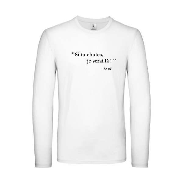 Bim! - T-shirt manches longues léger avec inscription -Homme -B&C - E150 LSL - Thème humour absurde -