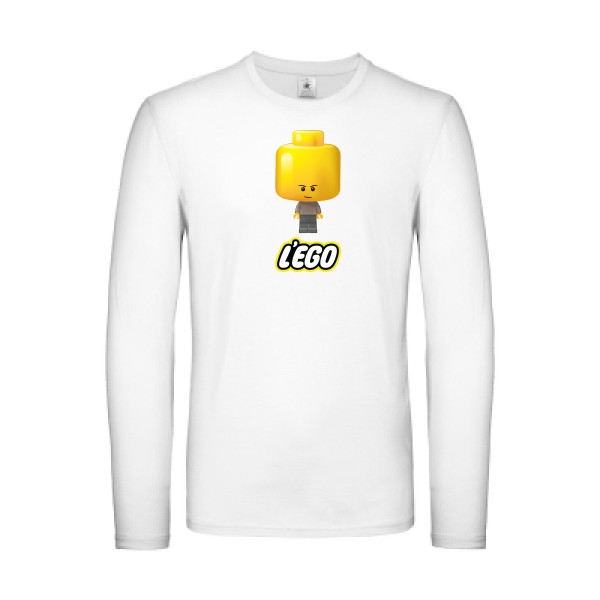 L'EGO-T-shirt manches longues léger humoristique - B&C - E150 LSL- Thème parodie -