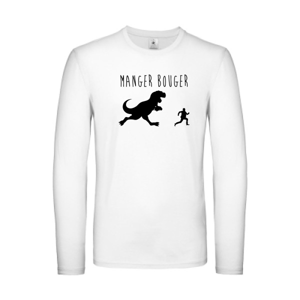 MANGER BOUGER - modèle B&C - E150 LSL - Thème t shirt humour Homme -