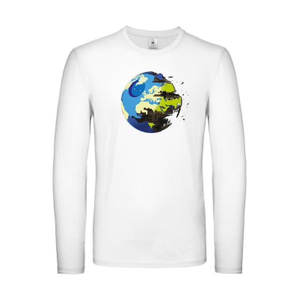 EARTH DEATH - tee shirt original Homme -B&C - E150 LSL