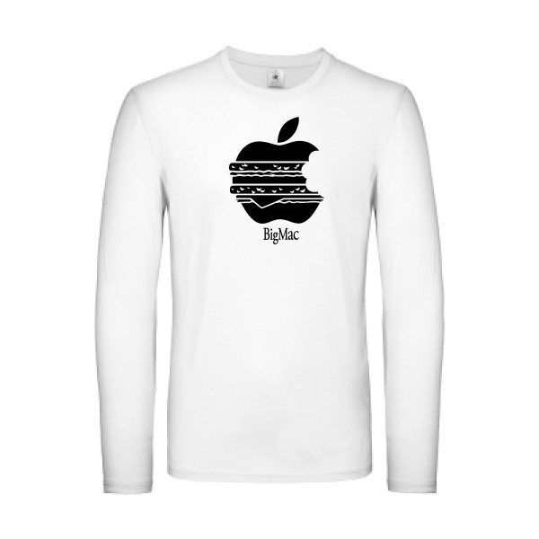 BigMac -T-shirt manches longues léger Geek- Homme -B&C - E150 LSL -thème  parodie - 
