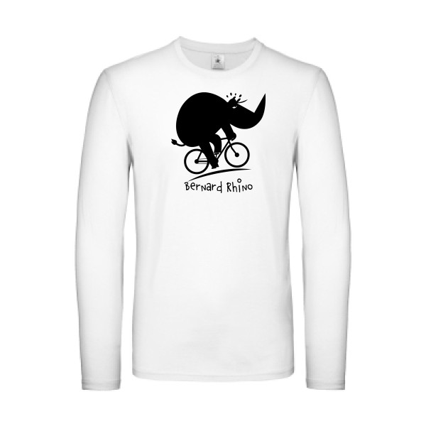 Bernard Rhino-T-shirt manches longues léger humour velo - B&C - E150 LSL- Thème humoristique  -