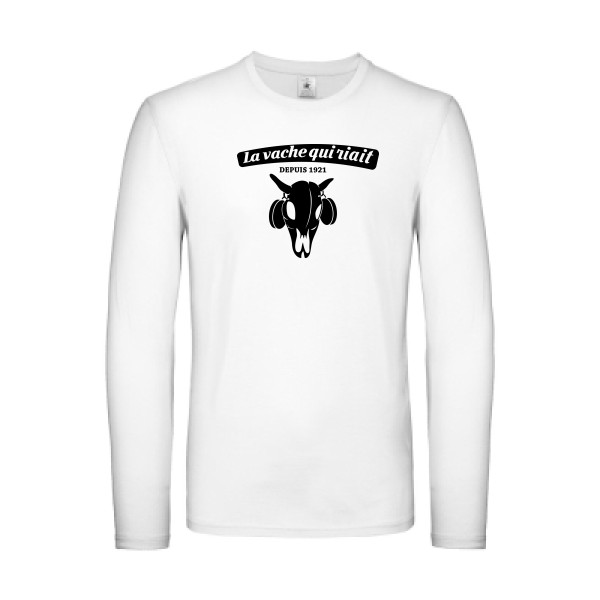vache qui riait - B&C - E150 LSL Homme - T-shirt manches longues léger rigolo - thème alcool humour -